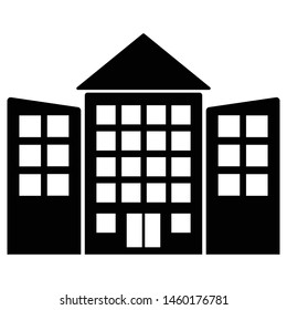 This awesome Black Building Glyph icon for your design and other uses