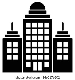 This awesome Black Building Glyph icon for your design and other uses