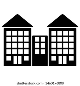 This awesome Black Building Glyph icon for your design and other uses