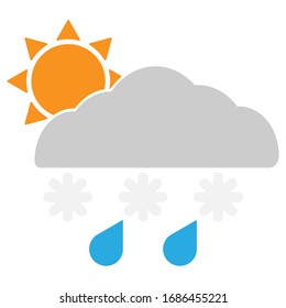 Dieses fantastische Wettersymbol für flaches Webdesign