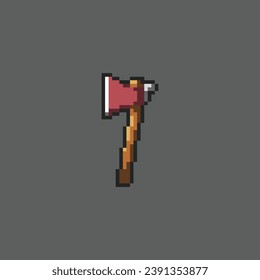 this is axe item in pixel art with simple color and black background ,this item good for presentations,stickers, icons, t shirt design,game asset,logo and your project.