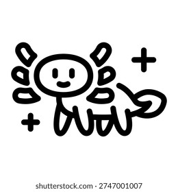 This Axolotl icon is suitable for animals and pets.