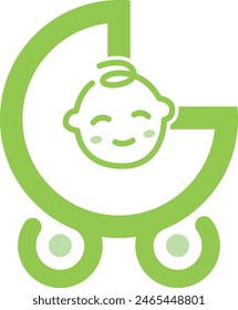 Este diseño de logotipo de Carrito de bebé simboliza la comodidad y el cuidado de los bebés y niños pequeños. El Carrito representa la compra de productos para bebés, mientras que los Elementos de diseño transmiten una sensación de confort y seguridad.