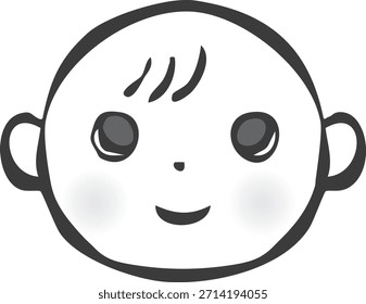 Este es un icono de cara de bebé con varias expresiones faciales.