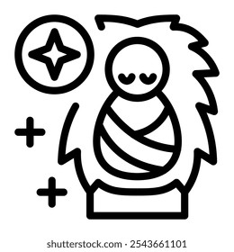 This Baby Jesus icon is suitable for Christmas the Birth of Jesus Christ.