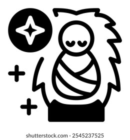 This Baby Jesus icon is suitable for Christmas the Birth of Jesus Christ.