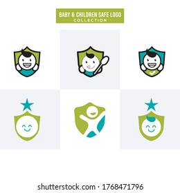 this baby logo vector is perfect for baby store business especially about baby safety