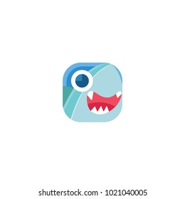 This baby shark app icons logo vector would suitable with your animal content zoo needs