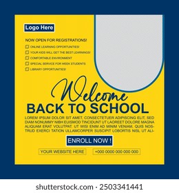 This is a back to school vector social media post design template for all. So, enjoy everyone