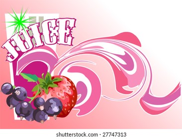 This is a background with  berries, glass and text decorative
