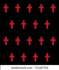 This is background consist of red cross symbol with black background. This is suitable for doing repeating background or banner, especially gothic style.