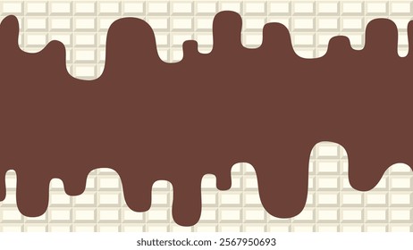 This is a background frame illustration of chocolate melting.