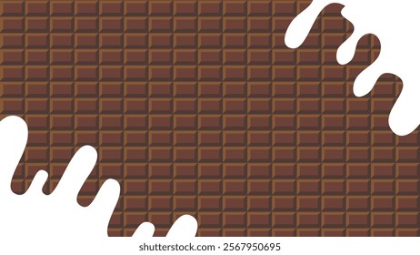 This is a background frame illustration of chocolate melting.