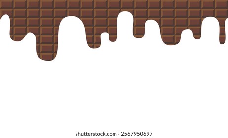 This is a background frame illustration of chocolate melting.