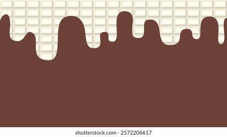 This is a background frame illustration of chocolate melting.