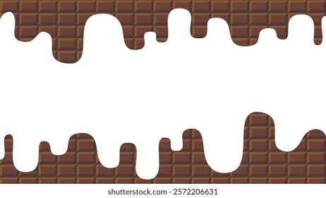 This is a background frame illustration of chocolate melting.