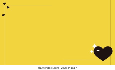 This background frame illustration is decorated with hearts and has a strong impact.