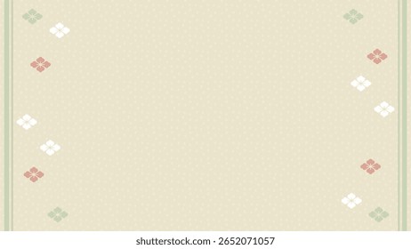 Esta es una ilustración de marco de fondo de un patrón de diamante de flores.