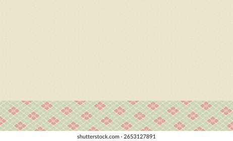 Esta es una ilustración de marco de fondo de un patrón de diamante de flores.