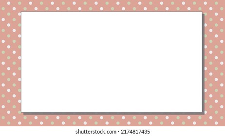 This is a background frame illustration with a pop dot stripe pattern background with an explanatory border.