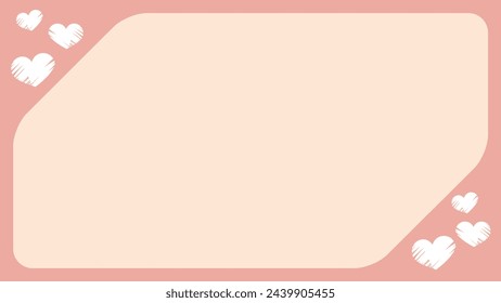 This is a background frame illustration with rounded corners where hearts seem to float.