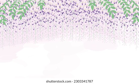 Dies ist eine Hintergrundbild einer Wisteria mit Blättern.