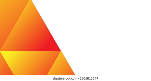 Este es un fondo de un diseño geométrico con triángulos amarillos y naranjas.