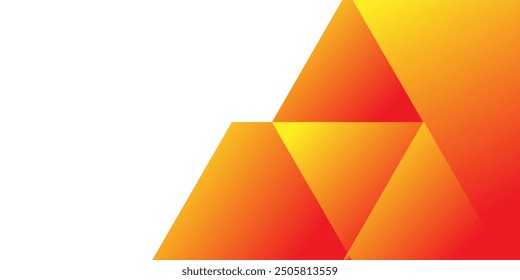 This is an background of a geometric design with yellow and orange triangles.