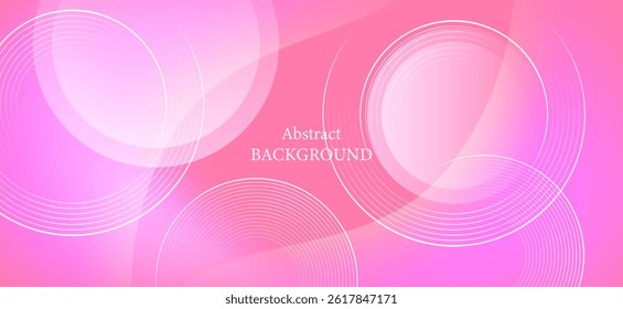 This background has an abstract pattern, consisting of simple white circles on a pink background. Different shades are used to create depth and interest.