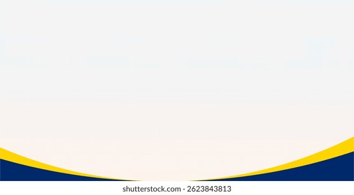 Este fondo tiene un diseño minimalista con curvas azul marino y amarillo brillante en la parte inferior, y un gradiente suave de blanco a crema en la parte superior. La estética es limpia y elegante.