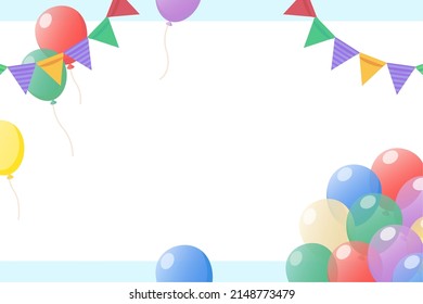 This is a background illustration of colorful balloons.
If you add text, you can use it to advertise your campaign as it is. 