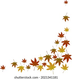 This is a background illustration drawn with fallen maple leaves.