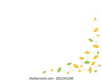 Esta es una ilustración de fondo de una hoja de ginkgo caída.