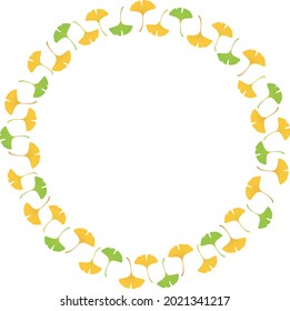 This is a background illustration of a fallen ginkgo leaf.