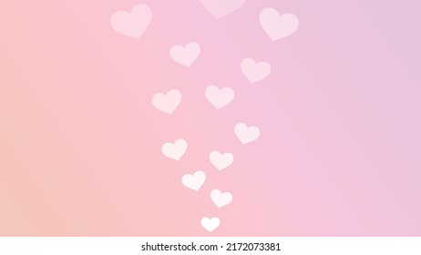 This is background illustration floating heart pretty gradient background 