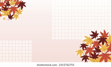 This is a background illustration frame of a falling leaf with a motif of autumn leaves.