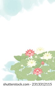 Esta es una ilustración de un loto floreciendo.