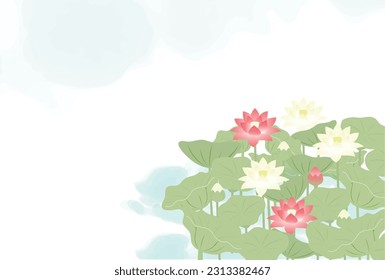 Esta es una ilustración de un loto floreciendo.