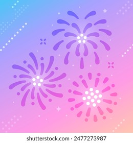 This is a background of impressive fireworks with a vivid gradient.