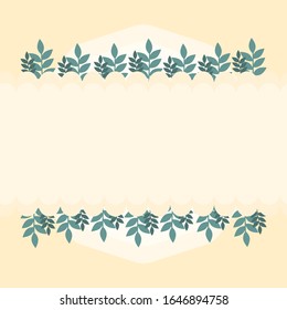 This is background with leaves. Cute vector card. Could be used for flyers, banners, postcards, holidays decorations, spring holidays, Women’s Day, Mother’s Day, wedding.