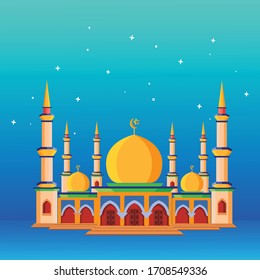 This is a background mosque with blue sky