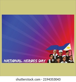 Dies ist ein Hintergrund für den National Heroes Day von den Philippinen