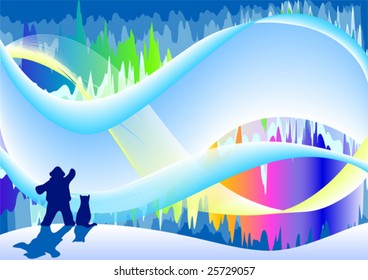 This is a background of the polar lights