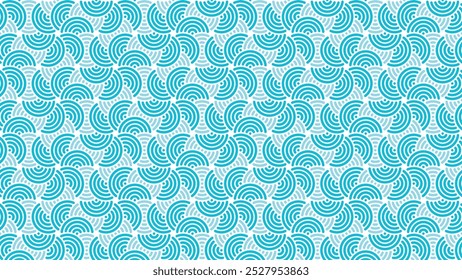 Este fondo se asemeja a un océano ondulado, con curvas de color azul profundo y claro como ondas en capas, creando un ritmo visual relajante que evoca la atmósfera refrescante y tranquila de una playa de verano.