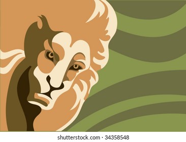 This is the background with the stylized image of a lion