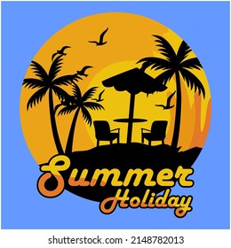 This is background them happy summer day in the beach with view sunset