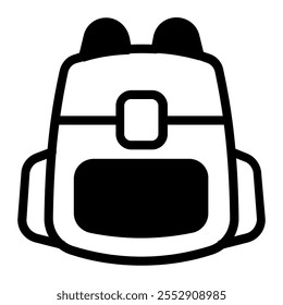 This Backpack icon is suitable for winter sport, sport, winter holiday, etc.