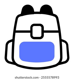 This Backpack icon is suitable for winter sport, sport, winter holiday, etc.