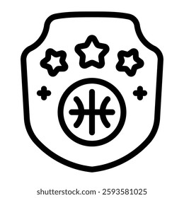 This Badge icon is suitable for Basketball, Sport Event, etc