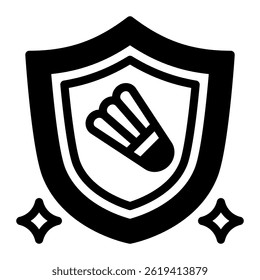 This Badminton Badge icon is suitable for Badminton, Sport, etc